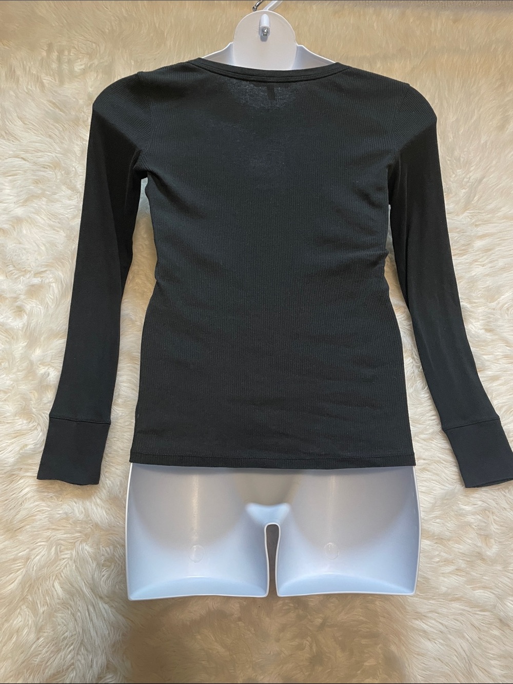 Victoria's Secret Black Long-Sleeve Sleep Henley Medium - Picture 3 of 14